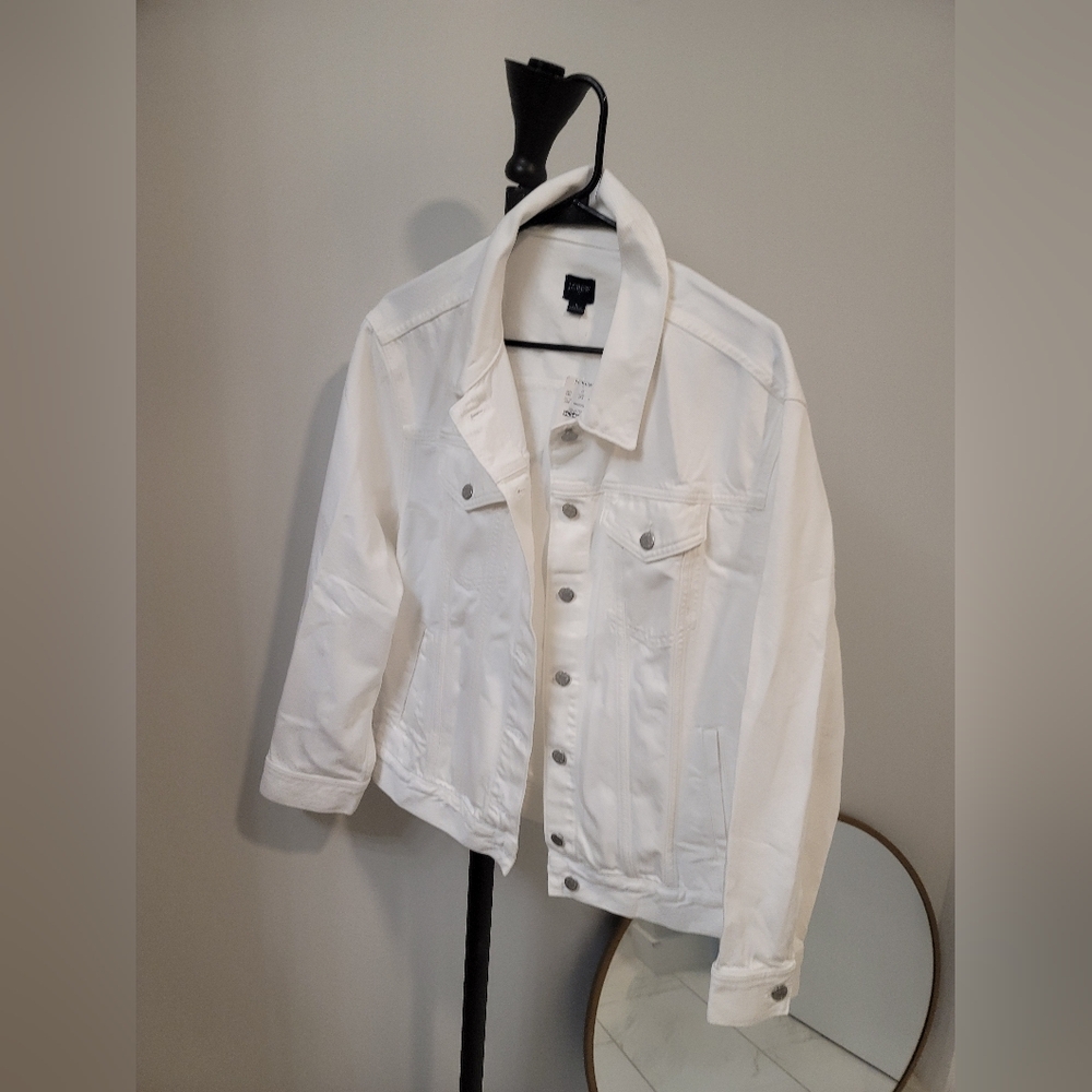 J. Crew White Denim Jacket